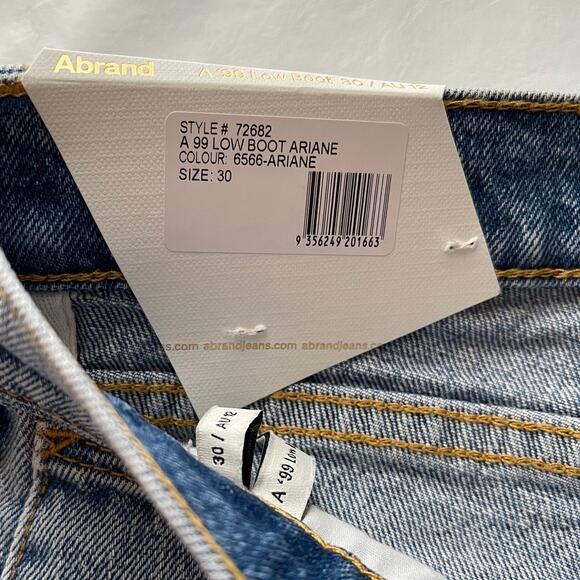 New Abrand A 99 Low Boot Ariane Jeans Women's Size 30 - Picture 8 of 10
